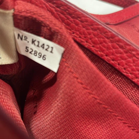 Coach Liv Pouch Red Leather Crossbody Bag - Picture 13 of 15